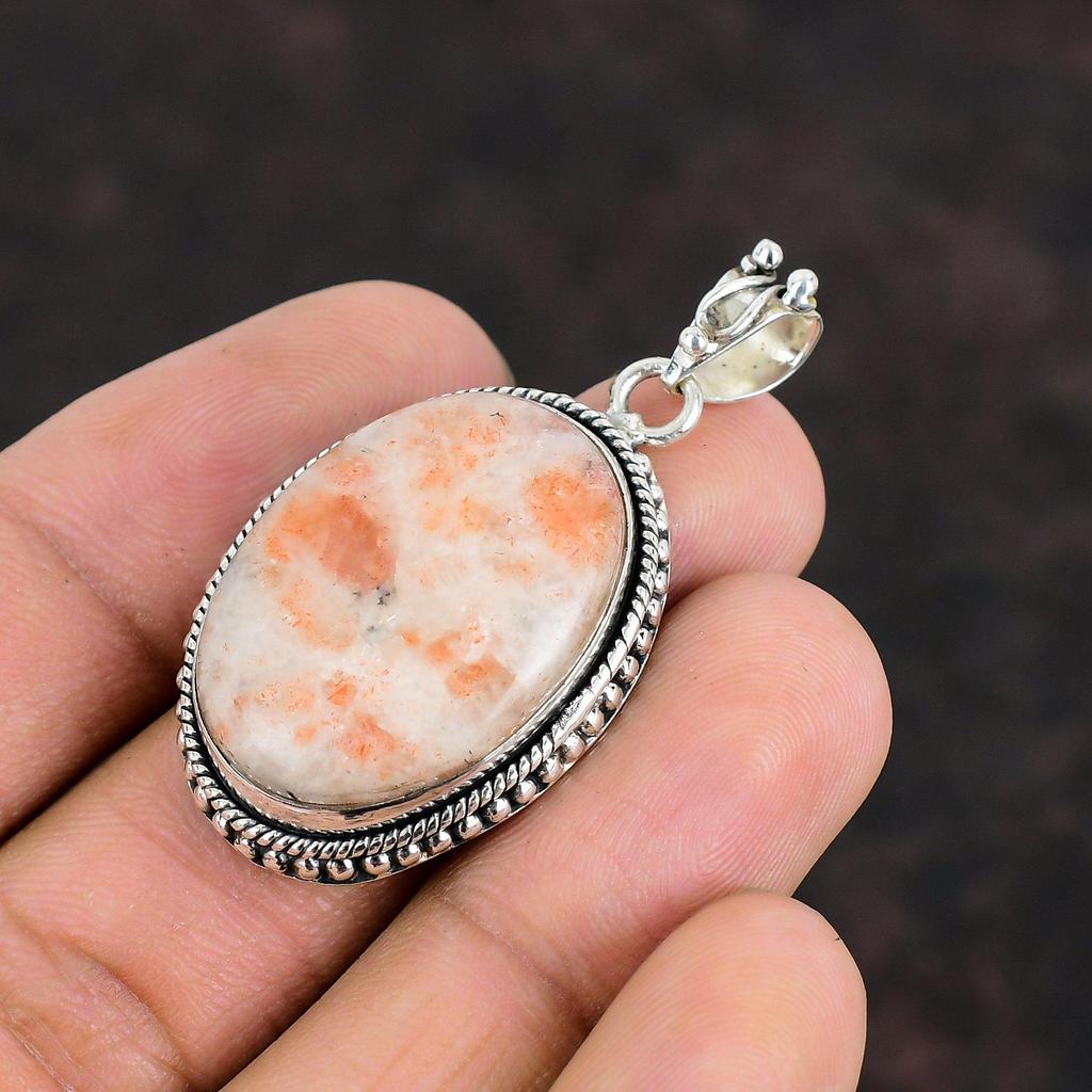 Подвеска из солнечного камня, ювелирное изделие из драгоценных камней, изящная подвеска из стерлингового серебра 925 пробы, подвеска из натурального солнечного камня, ювелирное изделие ручной работы, подвеска в стиле бохо, подарок на годовщину