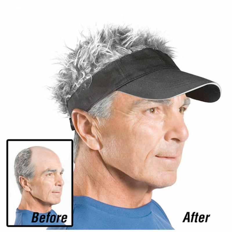 Мужская и детская однотонная бейсбольная кепка с накладными волосами, спортивная шляпа для гольфа, солнцезащитный козырек, парик, шляпа