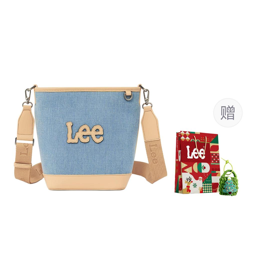 New Lee Fabric+Artificial Leather Crossbody Bucket Bag, Shoulder Bag Regular Women's LE240071M-521