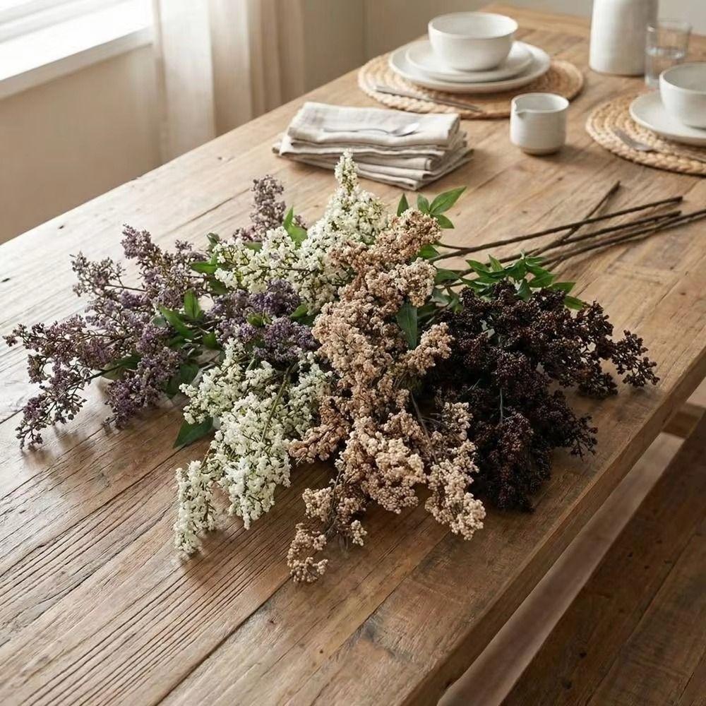 Realistic Artificial Nandina Berry Branch Plastic Plastic Berry Stem Home Office