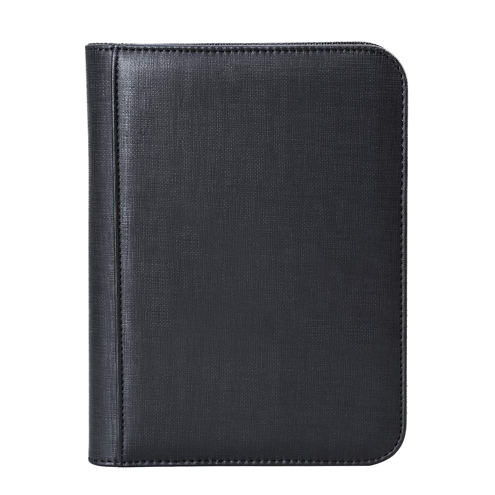 PAKESI Star Card Card File 4 Pockets Holds 160 Cards Collect Card Sheets and Other Cards Star Card Collection File (Black)