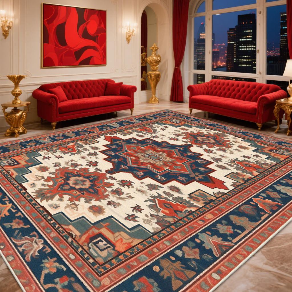 Ретро Персидский Ковер Украшение Гостиной Спальни Богемный Красный Ковры Большой Площади Моющийся Ковер для Гостиной Коврик для Гостиных Кофейных Столиков
