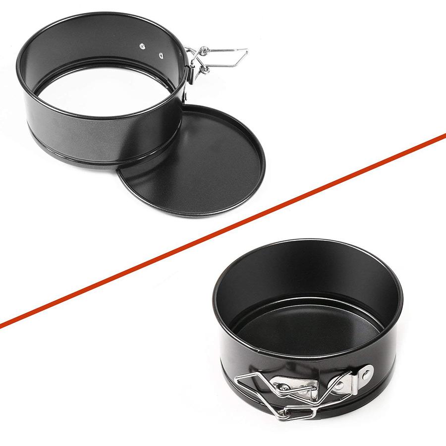 Набор разъемных форм для выпечки диаметром 4 дюйма, форма для выпечки из углеродистой стали / антипригарные мини-формы для кексов, круглая форма для выпечки чизкейка