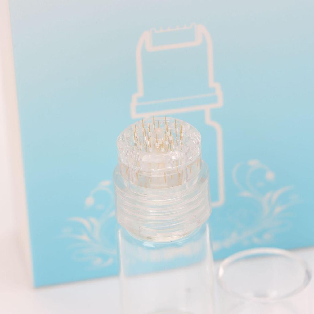 Beauty Gold 20-игольчатый микроигольчатый штамп и водорастворимые иглы - Портативный ручной пресс