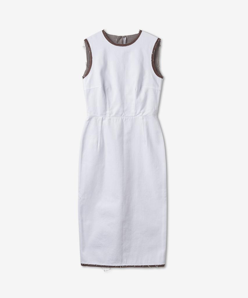 RAF SIMONS Back Button Fit Dress - White / 231W4640010