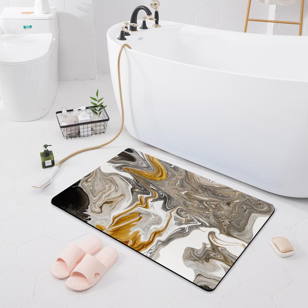 Absorbent Non-slip Mat Door Mat Bathroom Toilet Floor Shower Room Bathtub Rug Modern Kitchen Rug