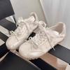 Мода Женские Балетки Кроссовки Дизайнерские На шнуровке С бантом Обувь 2025 Лето Новый Тренд Повседневные Беговые Спортивные Обувь Для Ходьбы Мягкие Сандалии Женские