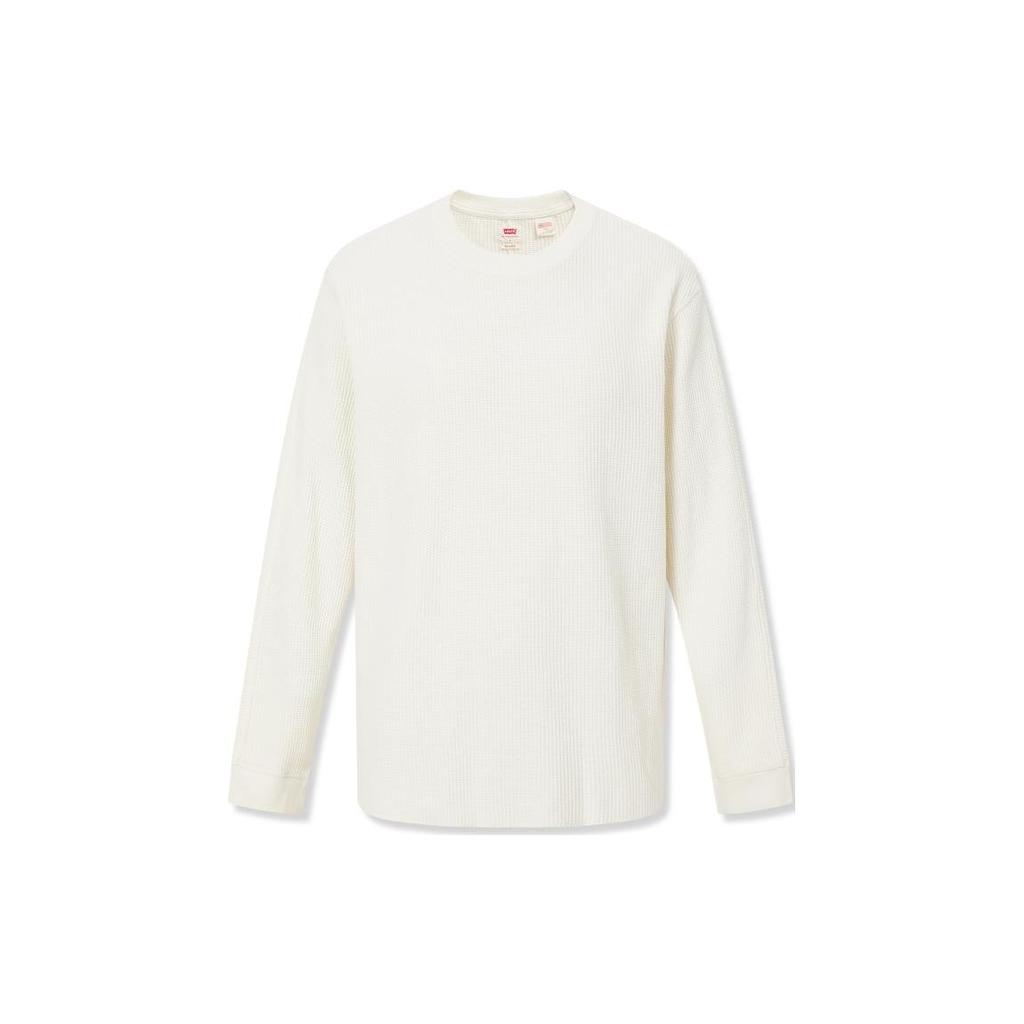 Levis FW23 Однотонный пуловер с круглым вырезом, толстовка с длинным рукавом, мужская толстовка, белая A1851-0010
