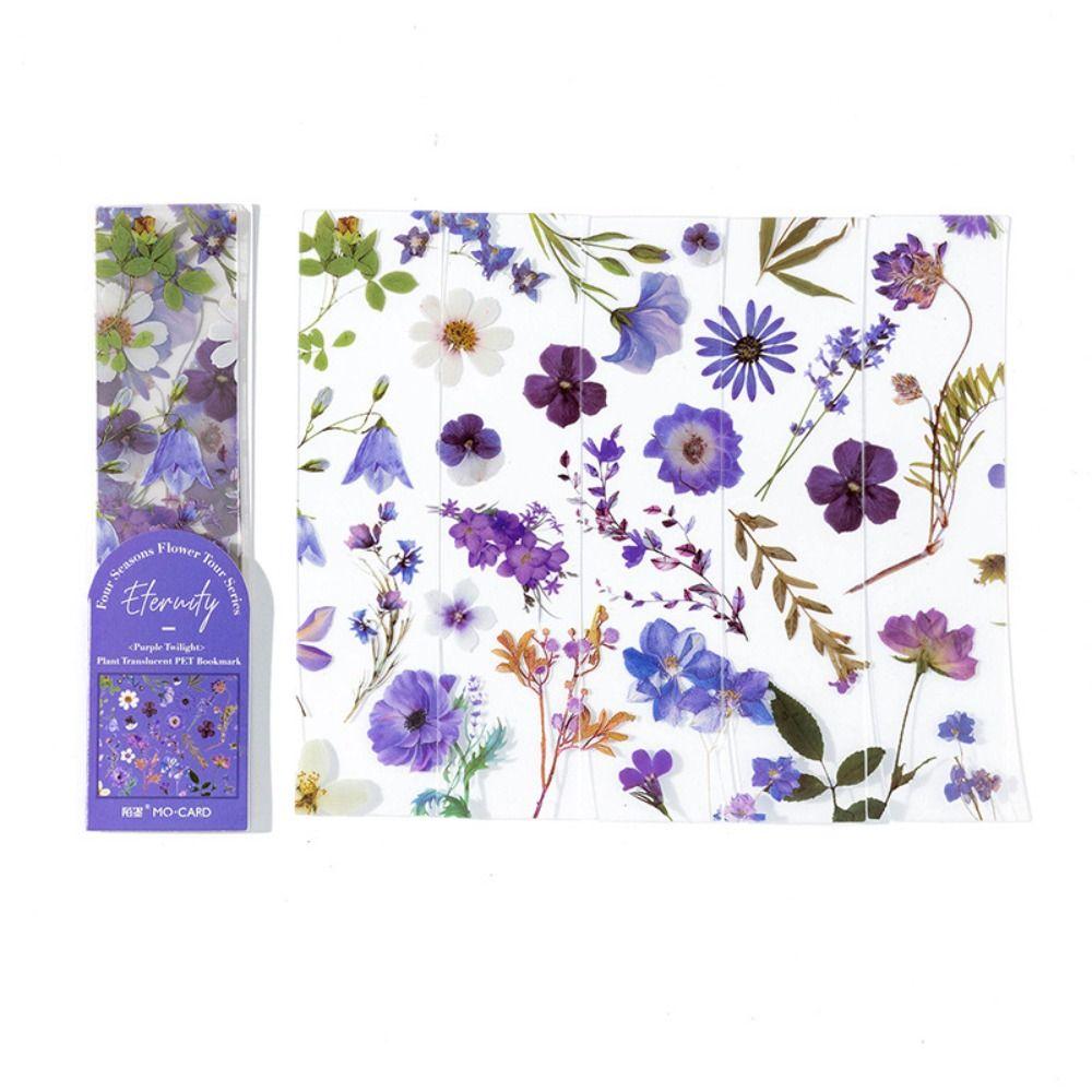 5 шт., полупрозрачные цветочные закладки серии «Путешествия», «Четыре сезона», маркер для страниц книги, отметки для чтения книг