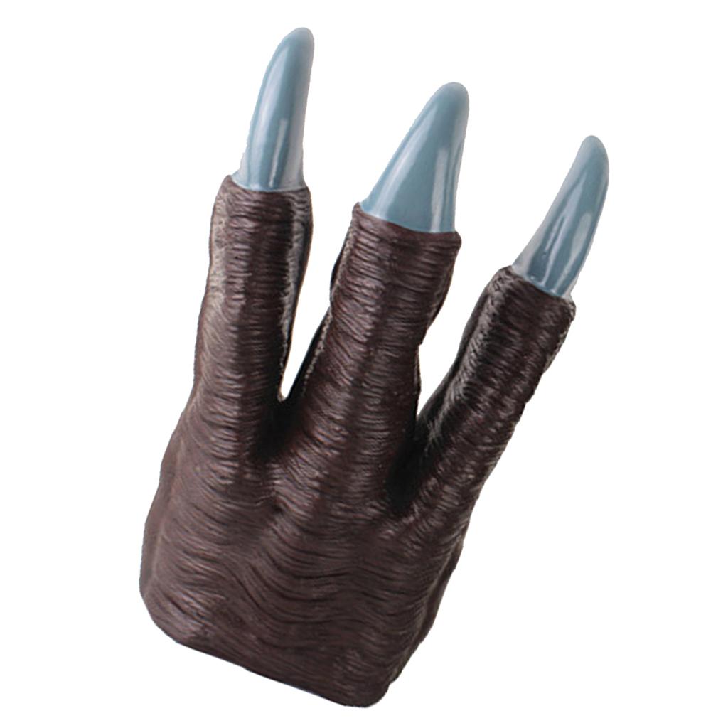 Dinosaur Glove Toy Brown Puppet Gloves Realistic Dragon Claws Monster Cosplay for Halloween Party