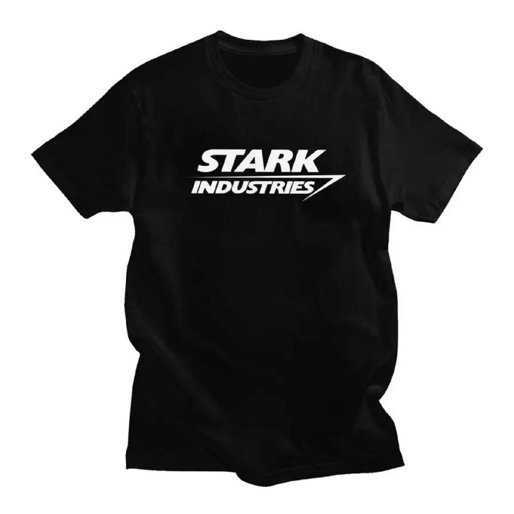 Custom Stark Industries Group Tshirt for Men Short Sleeves T Shirt T-shirts Loose Fit 100% Cotton Tee Gift Idea