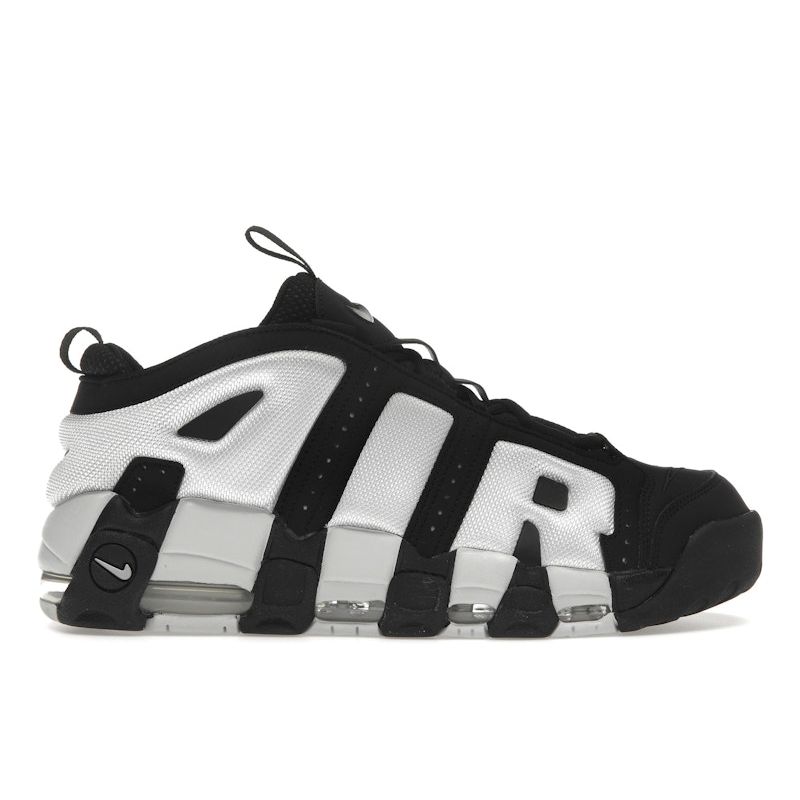 Nike Air More Uptempo Low Black Photon Dust Unisex Sneakers Metallic-Silver FZ3055-001