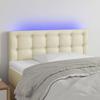 VidaXL LED Headboard Bedroom Furniture Single Bed Accessory Headboard Bed Frame Interior Cream 3121686