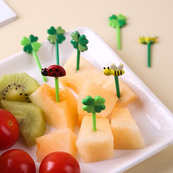 8Pcs/12Pcs Fruit Picks Food Grade BPA Free Non-Slip Smooth Edge Adorable Appearance Decorative Plastic Kids