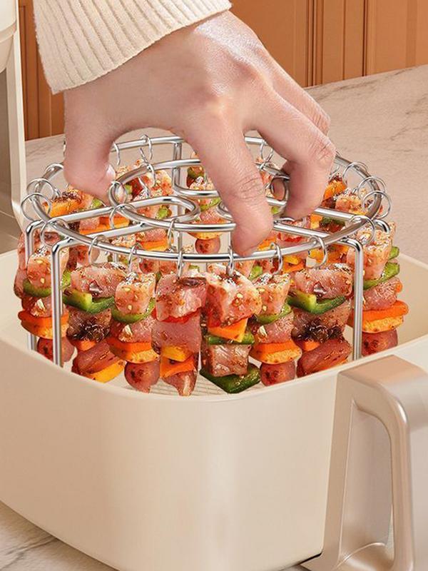 24-струнная аэрофритюрница-гриль, бытовая духовка, подвесной гриль, нержавеющая сталь, антипригарное покрытие, многоразовый, вертикальный, бытовой гриль-барбекю