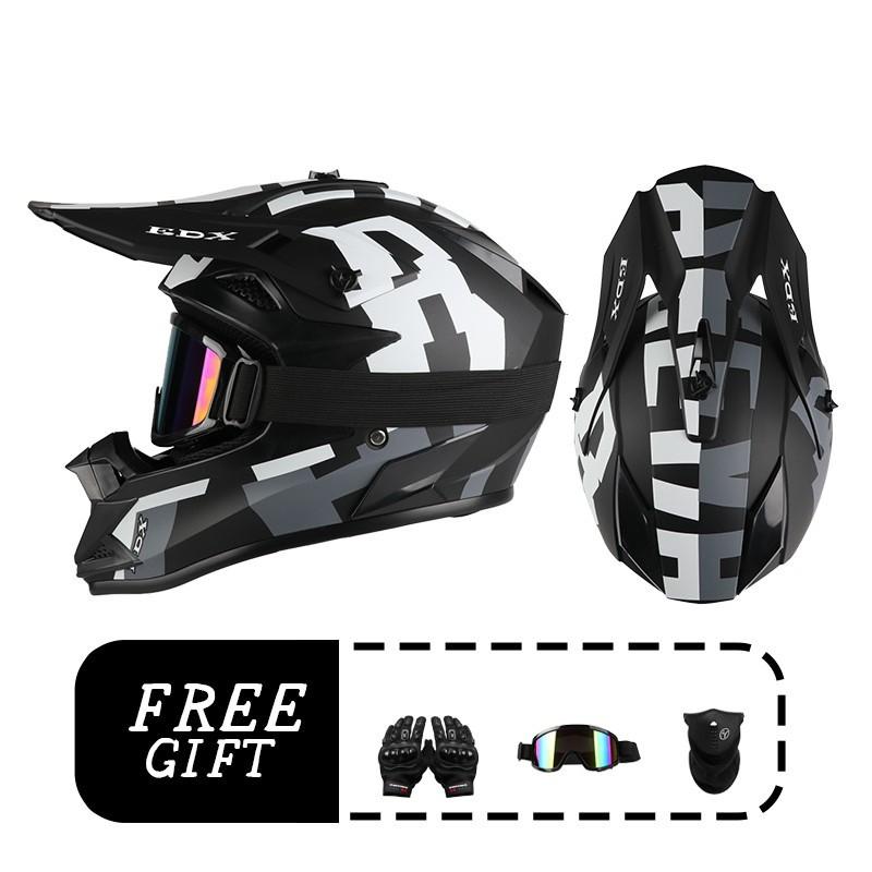 Full Face Off-Road Motorcycle Helmet Adults ABS Material DOT Certified Dirt Bike S M L XL