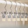 10 шт. Бытовая бесследная бельевая веревка, Зажим из нержавеющей стали с тремя символами, Зажим для носков с крючком, Зажим для брюк, Зажим для хранения
