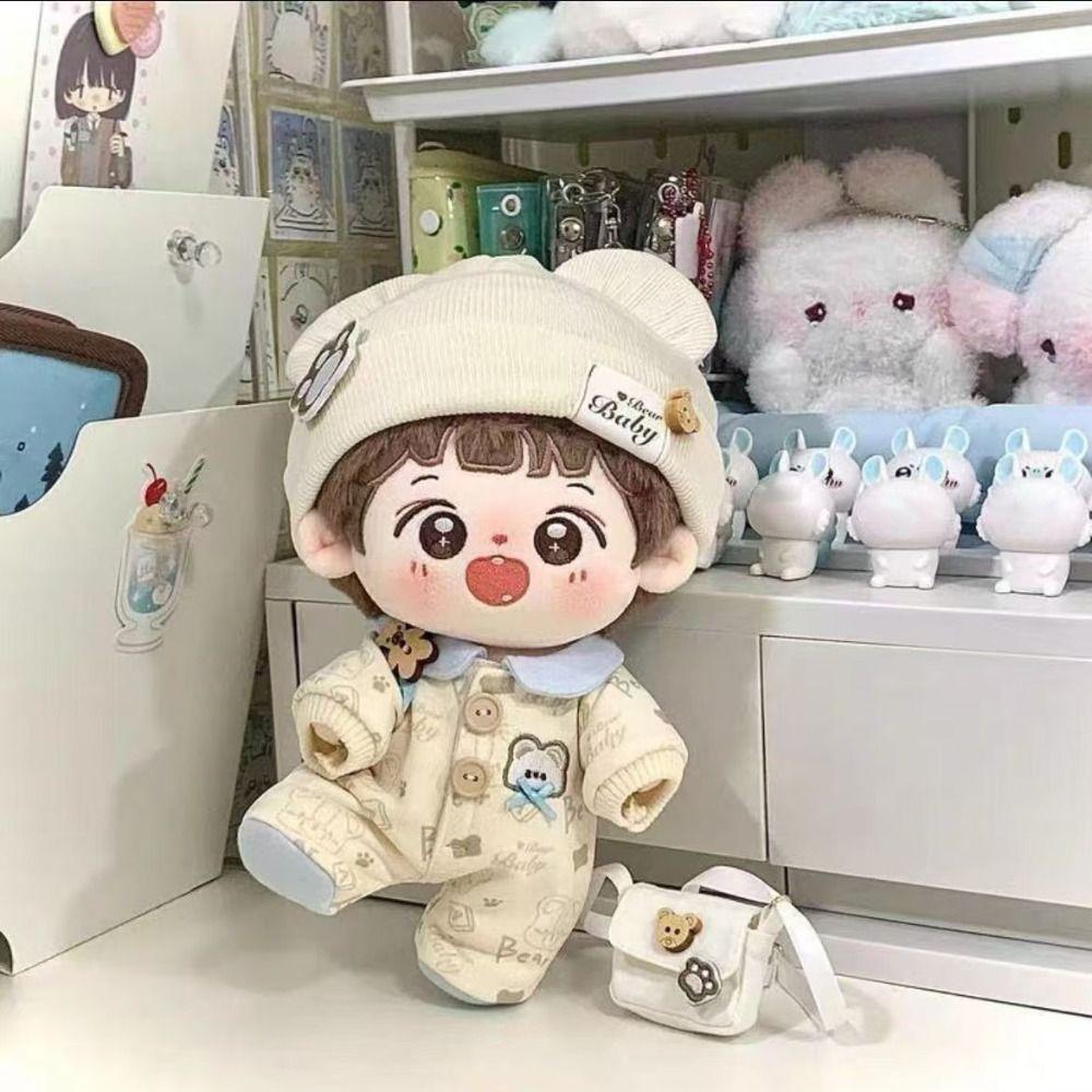 DIY 20cm Dolls Clothing Set Cartoon Plush Dolls Clothes Fashion Doll Clothes  Cotton Doll