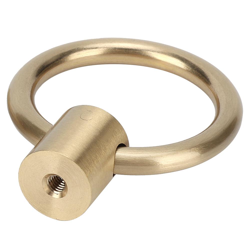 2 шт. Винтажная латунная ручка для шкатулки для украшений, кольцо для мебели, кухонного шкафа, дверная ручка для гардероба