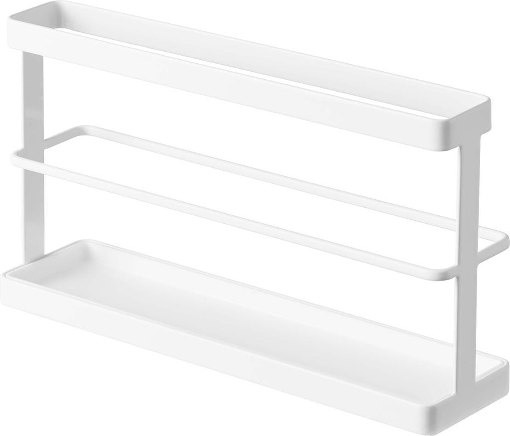 Yamazaki Jitsugyo (Yamazaki) Two-Way Balcony Slipper Rack with Tray White Body Approximately W25 X D6.5 X H15cm (Does Not Include Film Hook) Tower
