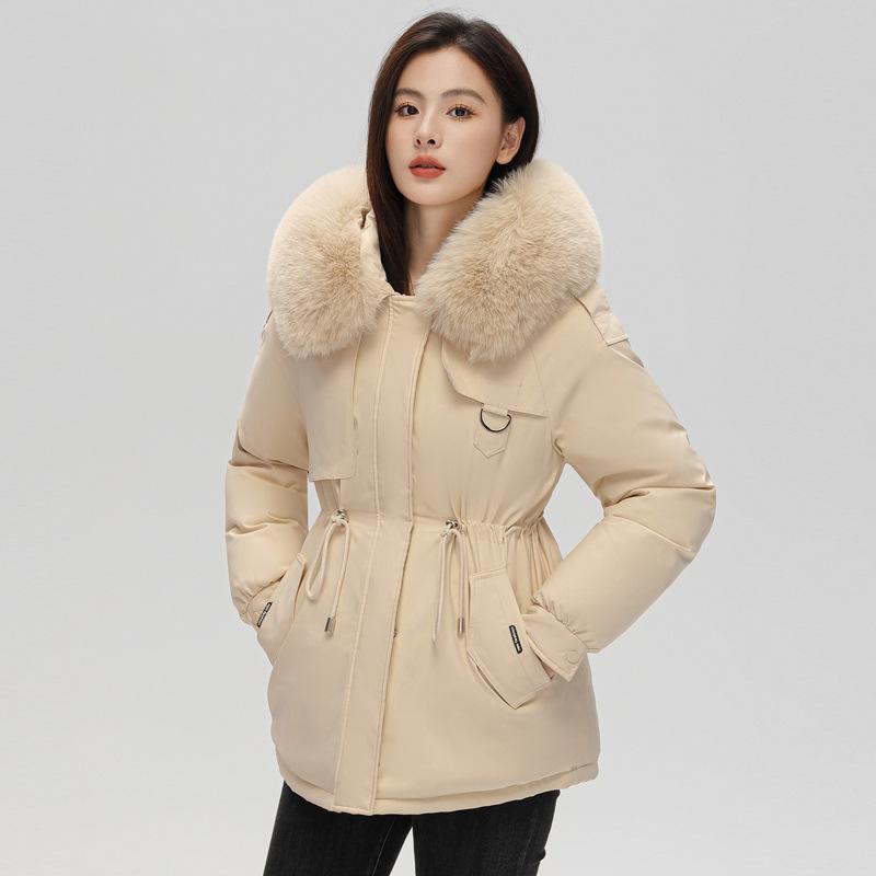 Inner Lining with Plush and Thickened Style To Overcome Cotton Jacket Women's Winter Wear Large Fur Collar New Cotton Jacket