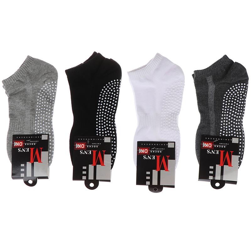 1 пара мужских удобных носков, дышащие, нескользящие, носки для пола, хлопковые, нескользящие, для йоги