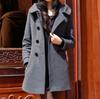 Autumn and Winter Thick Woolen Coat Women's Mid-length Hooded and Slim-fitting Woolen Coat
