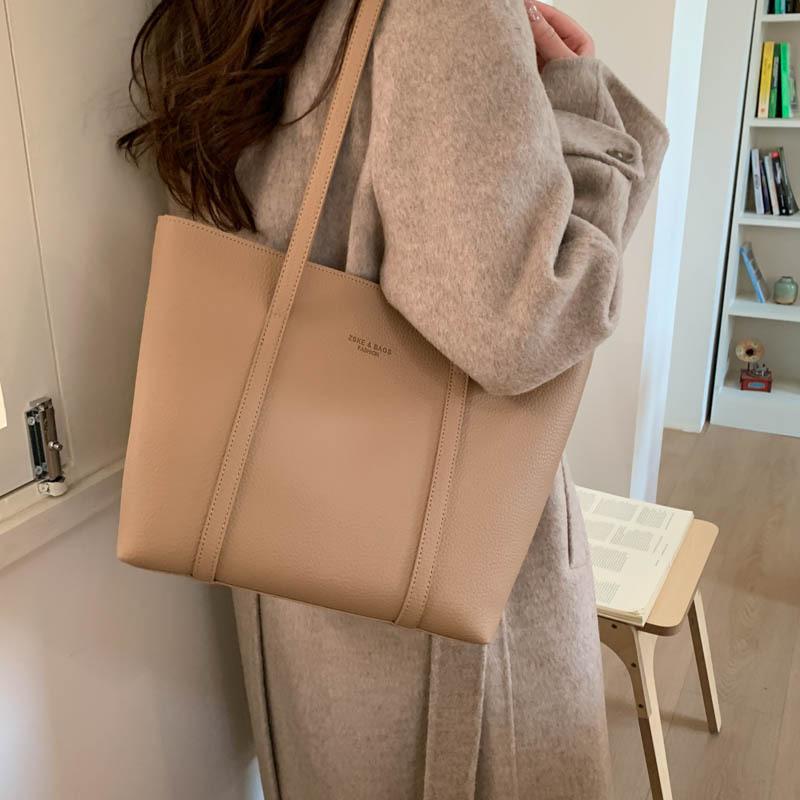 Simple casual work commuter tote bag 2025 new Korean version ins versatile high-end temperament women's shoulder bag