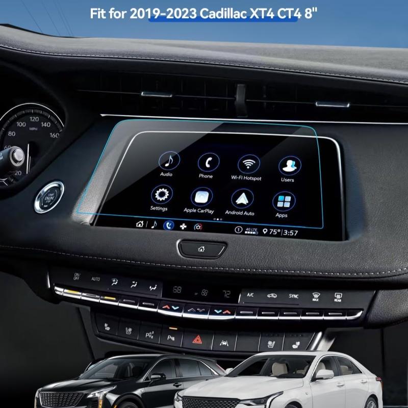 8 Inch Navigation Tempered Glass Touch Screen Protective Film For Cadillac XT4 CT4 -2025 Car Interior Accessories