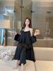 Sexy beautiful back pajamas women's summer Ice Ribbon chest pad cool feeling pure desire suspender trousers nightgown loungewear three-piece set
