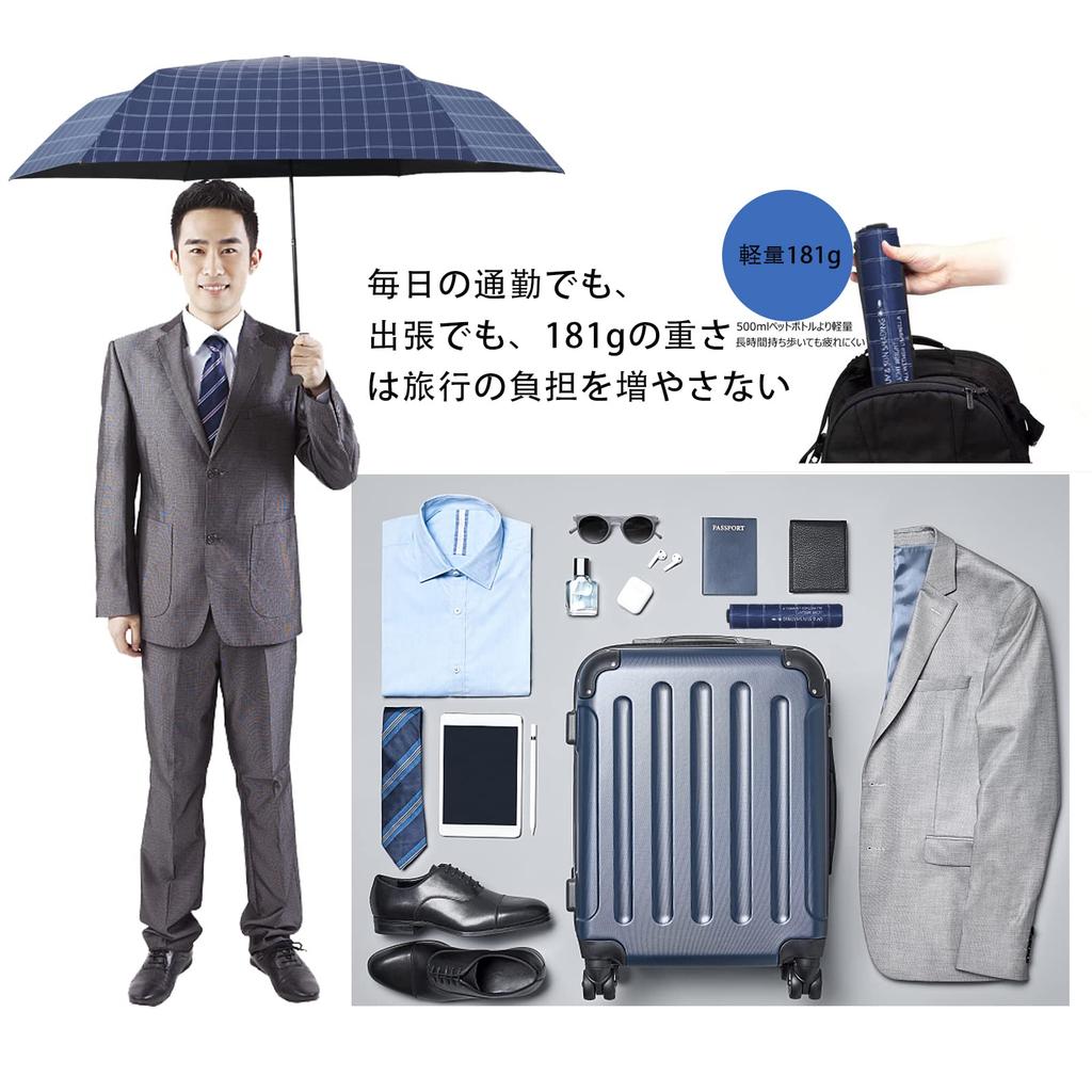 Folding for Both Sun and or More UV or More Light Heat Fabric Super Water Carbon Durable Large Lightweight Umbrella 60cm 6 Check Parasol,