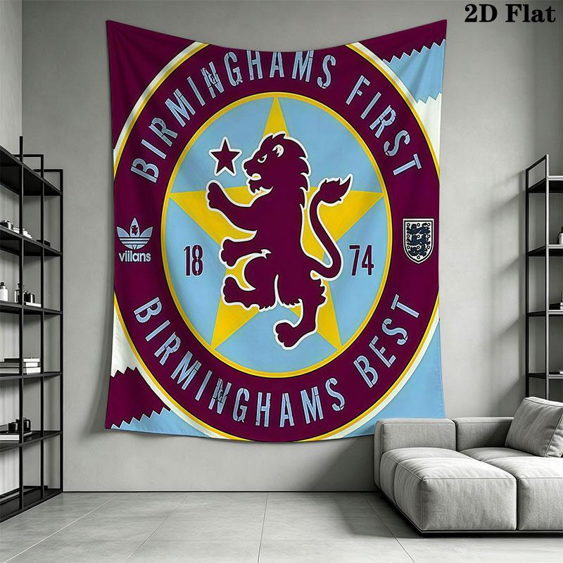 Aston Villa procession Wall Hanging Printed Fabric Blanket Decorative Tapestries for Bedroom Living Room Home Decor