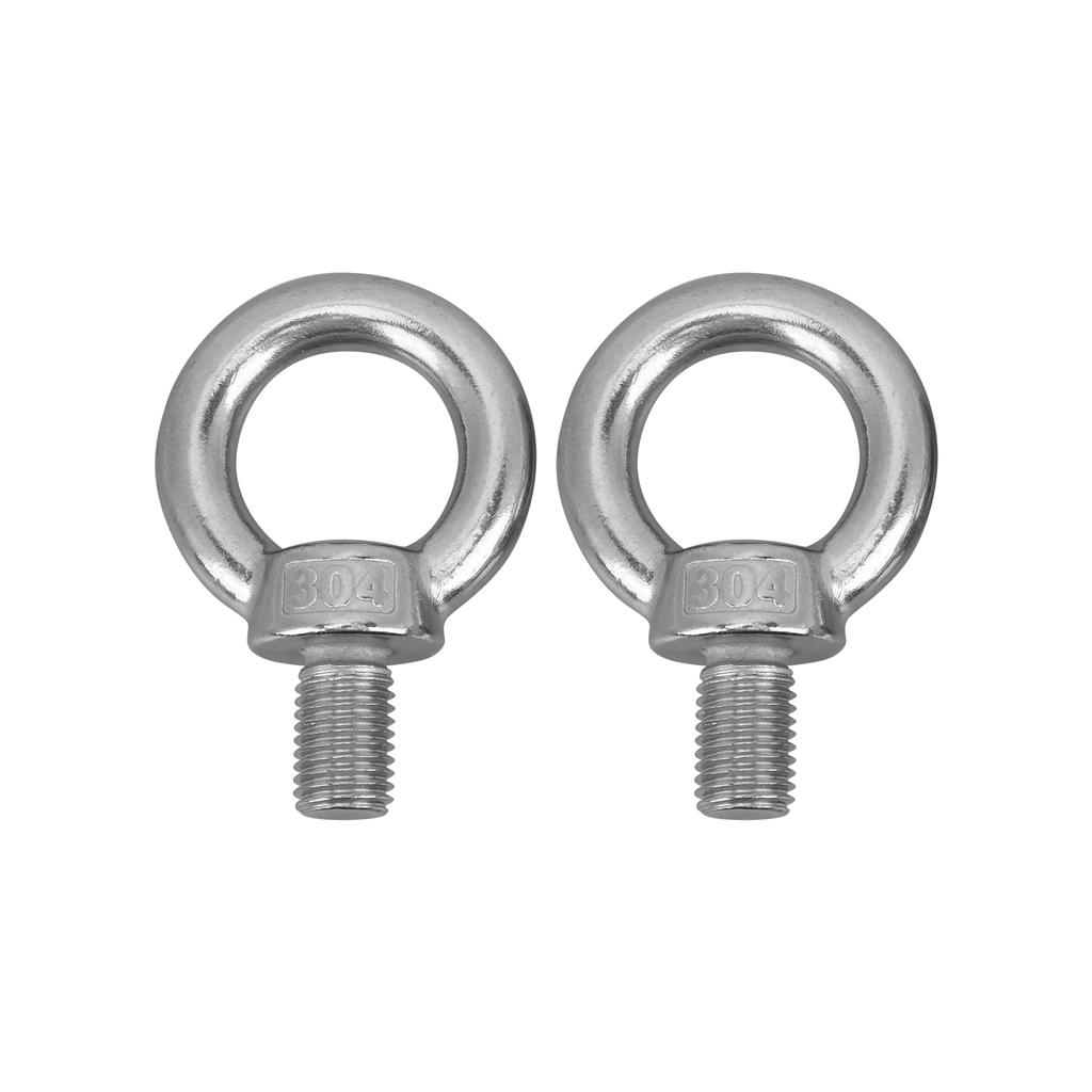 2Pcs Stainless Steel Lifting Ring Eye Bolt Heavy Duty Marine Grade Ring Screw BoltsM16