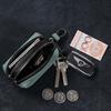 Leather Key Wallet With Chain Compact Organizer For Daily Use
