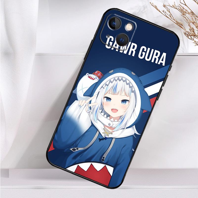 Gawr Gura Hololive Girl Ударопрочный Чехол Для iPhone 17 16 15 14 11 Pro Max Plus 12 13 Mini 16e 17 Air Чехол для Телефона