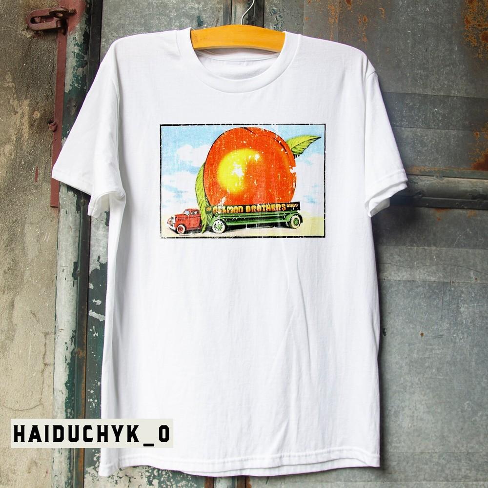 Allman Brothers Men's Distressed Eat A Peach Unisex WhiteT-shirt S-5XL Unisex T-Shirt