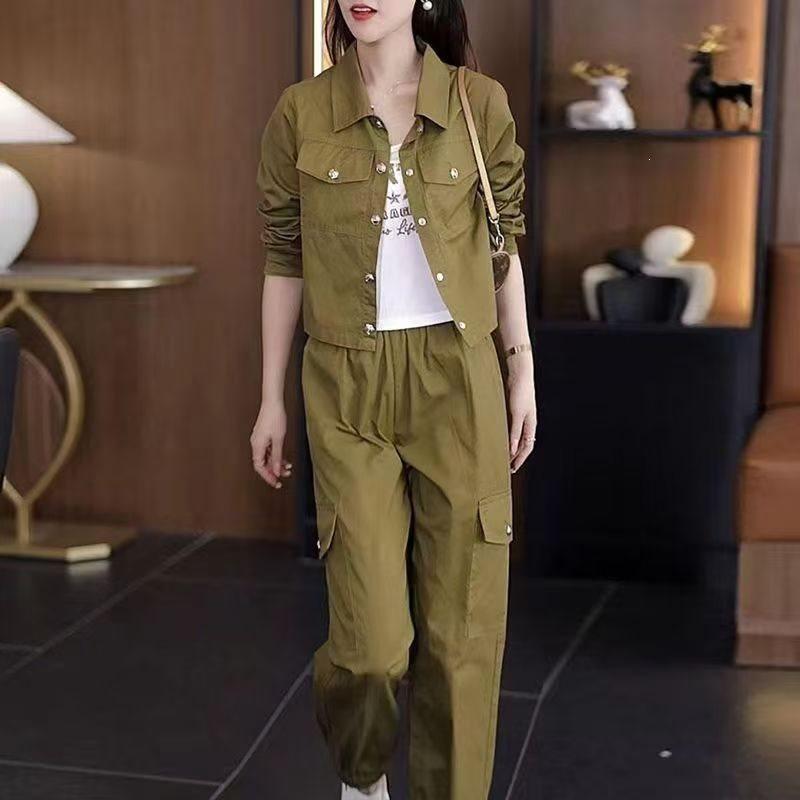 Urban Style Womens Summer Suit Set With Long Sleeves For Office Casual Wear