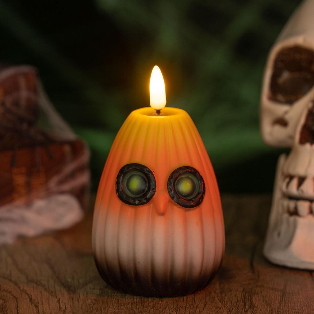 Whimsical Owl Candle Halloween Decor Glow-in-the-Dark Night Light