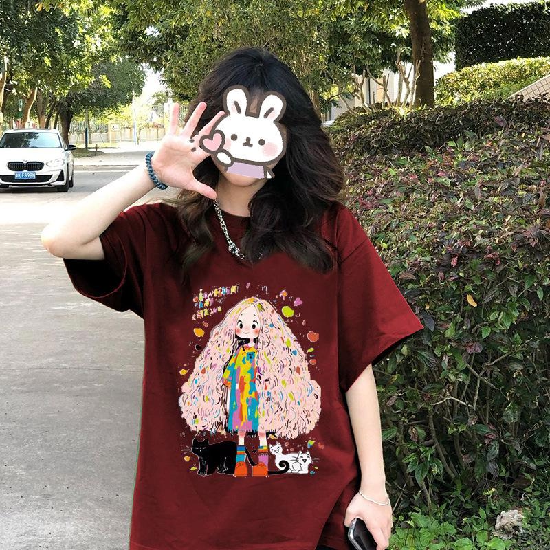 VEZFAA Женские модные повседневные летние весенние блузки и рубашки с круглым вырезом с короткими рукавами