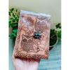Owl Embossed Leather Bound Journal With Lock, Handmade Leather Notebook Unlined Journal Travel Diary Medium Size Locked Journal Fancy Diary