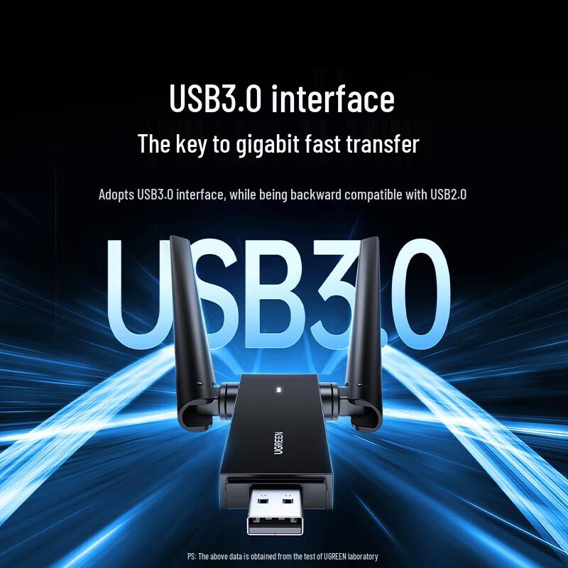 Ugreen Двухдиапазонный USB Wi-Fi адаптер AC1300 (Китайская версия)