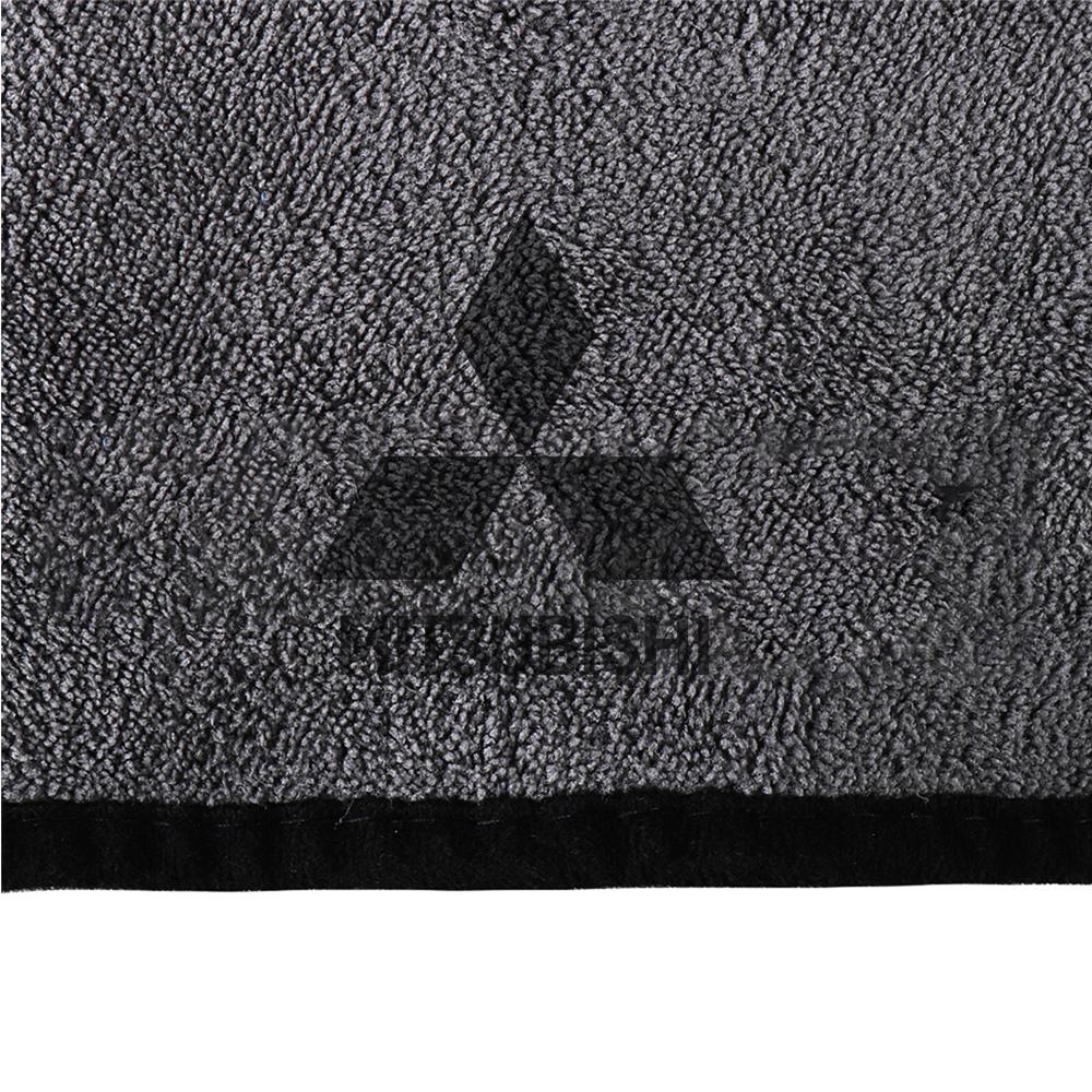 Car Logo Badge Microfiber Wash Towel Cotton Soft Cleaning Rag Drying Cloth For Mitsubishi Asx Lancer L200 Pajero Sport Attrage