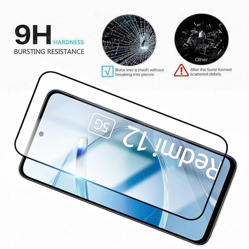 3PCS Tempered Glass For Redmi 12 5G 12C Screen Protector For Redmi Note 12R Pro Redmi Note 13 Pro 5G Protective Glass
