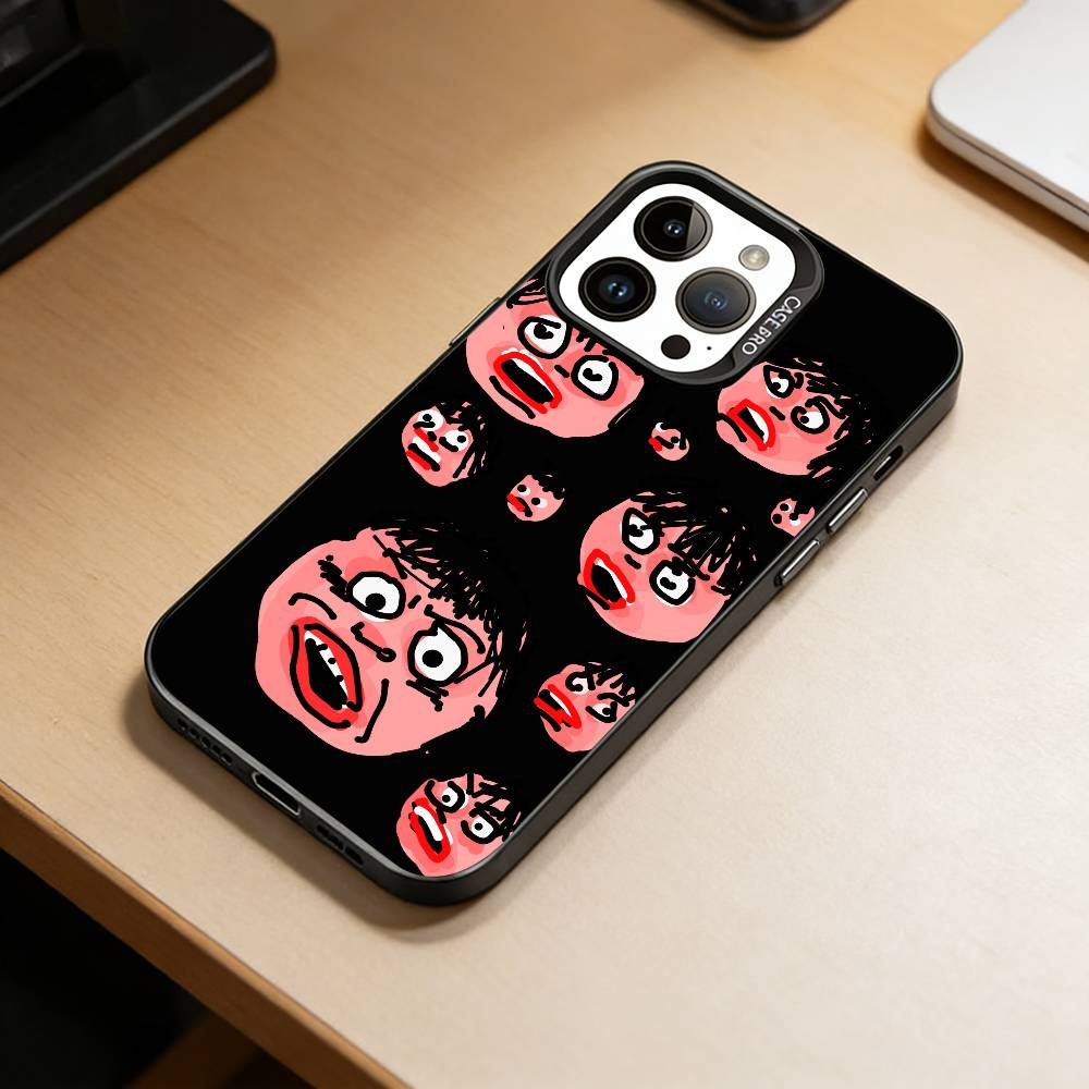 D- Смешной Граффити Чехол Для Телефона Для iPhone 17,16,15,14,13,12,11 Plus,Pro Max,XS,Красочный Серебристый Черный Чехол