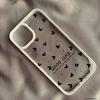 Fashion Pink Little Love Heart Phone Case For iPhone 17 Pro 15 16 14 13 12 11 XR XS Max 7 8Plus Cute Good Luck Clear Hard Cover