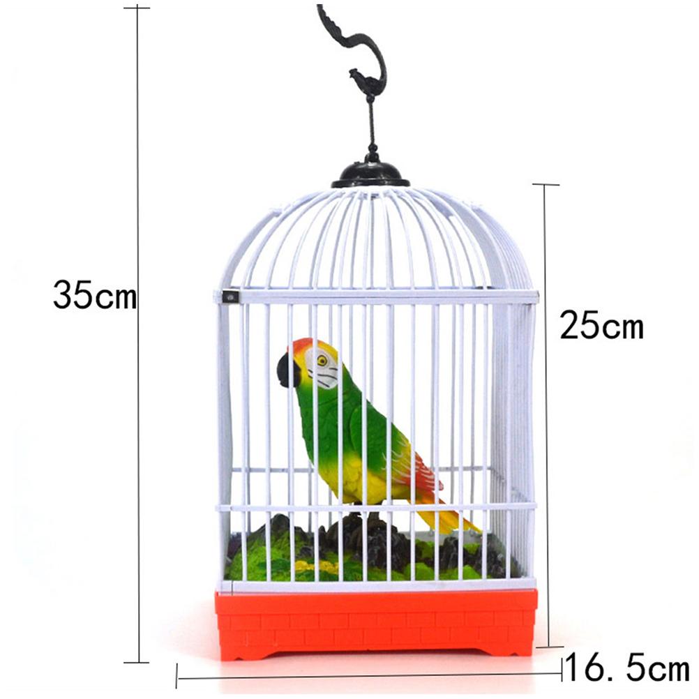 Детский звуковой голосовой контроль активирует щебетание поющей клетки для птиц для детей забавная игрушка рождественский подарок