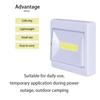 Led Super Bright COB Switch Night Light Battery Operated LED Wall Lamp Wireless Closet Under Cabinet Lights For Kitchen Room Stairs