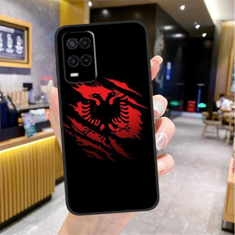 Albanian Flag Case For Oppo A96 A76 A16 A17 A18 A60 A80 A40 A38 A58 A78 A98 A94 A74 A54 A15 A57 A77 A5 Pro