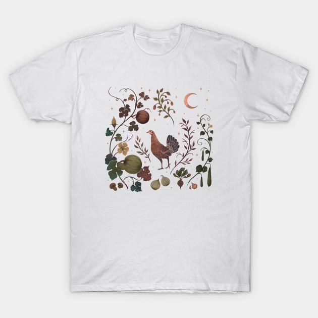 Unisex Fashion TShirt Wild Chicken With Vegetable Vines Print TShirt Plus Size S-5XL T-Shirt 100%Cotton Tops O Neck Short Sleeve Tees