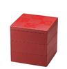 Outdoor Lunch Box Made In Saiun Ichimatsu 50 Ginshu Modern Design J-kitchens (Lunch Box) Japan, Pattern, Three-Tiered Box, (Red) (1 Set), 15cm,
